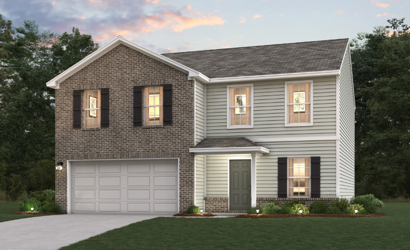 A house with a garage.