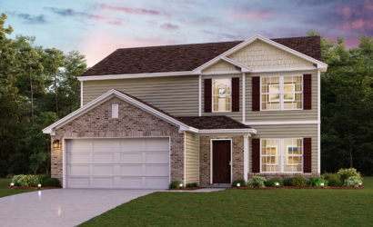 A house with a garage.
