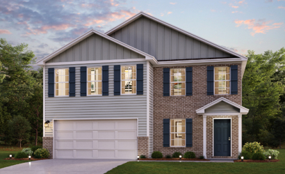 A house with a garage.