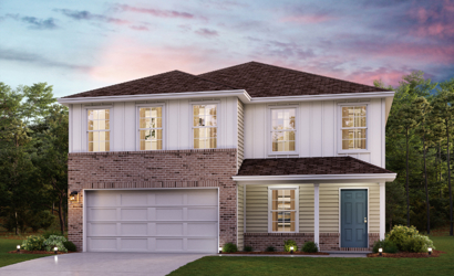 A house with a garage.