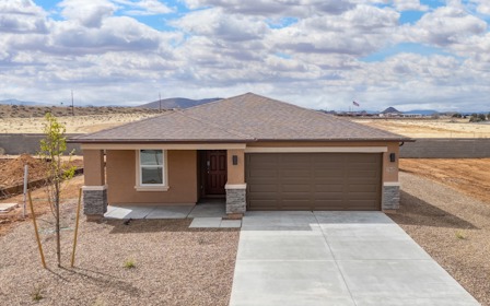 A house with a garage.