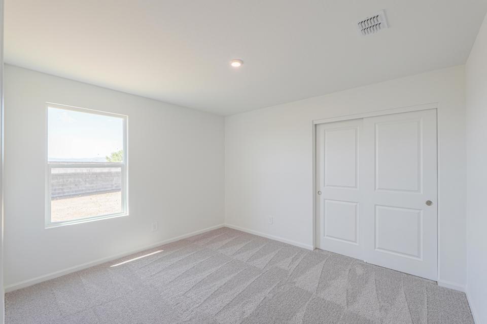 A room with white doors.