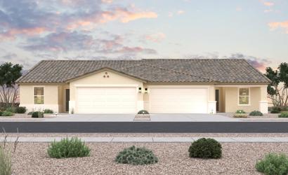 A house with a driveway.