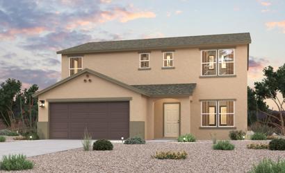 A house with a garage.