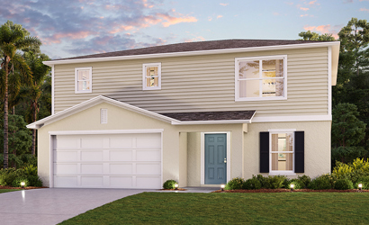 A house with a garage.