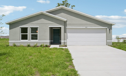 A house with a garage.