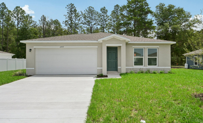A house with a garage.