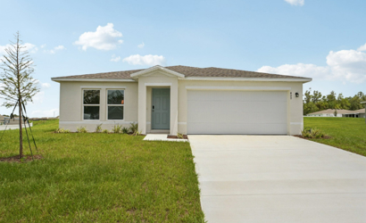 A house with a garage.