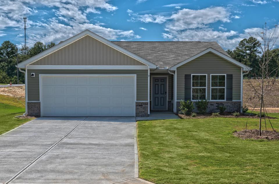 A house with a garage.