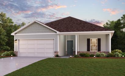 A house with a garage.