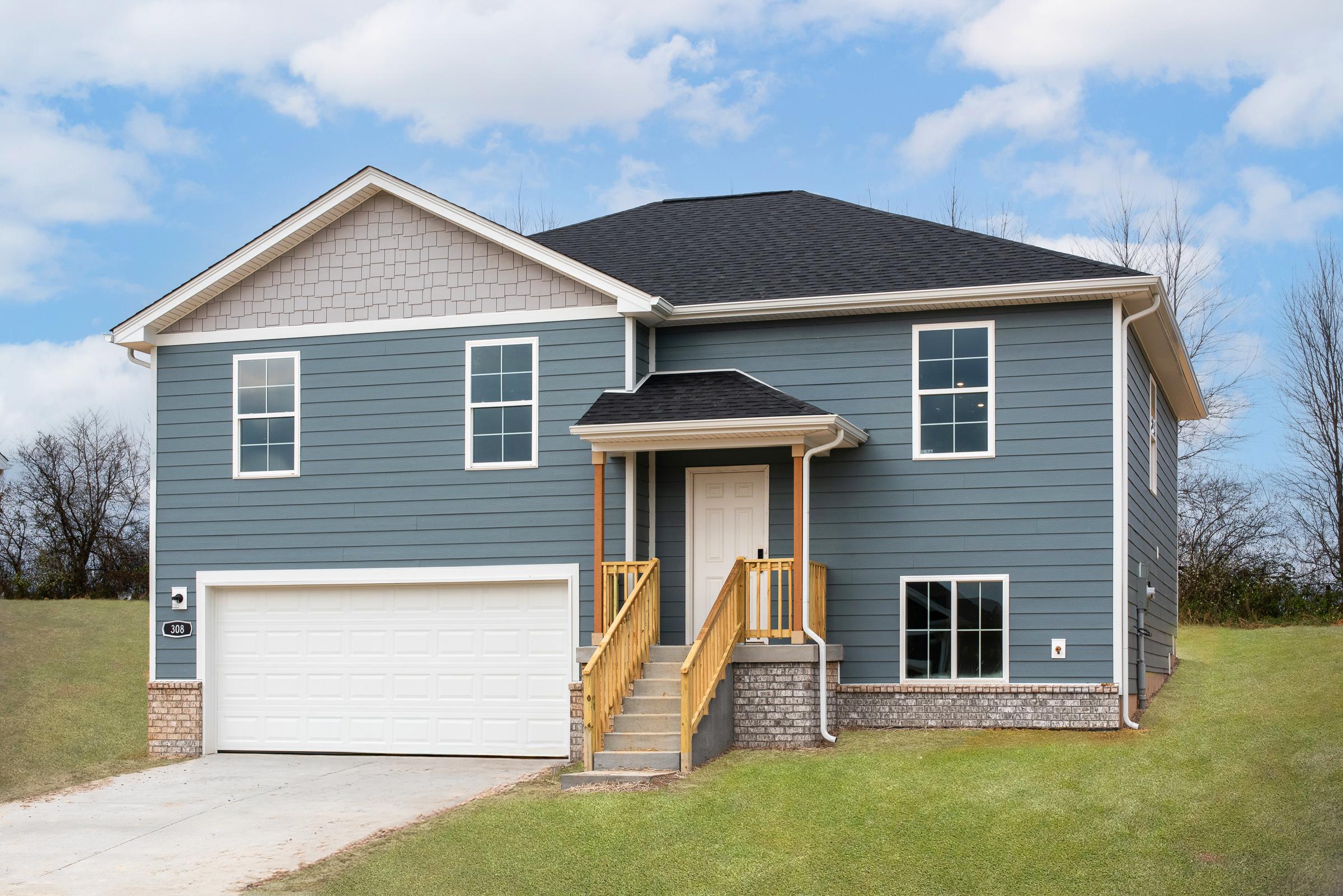 A house with a garage.