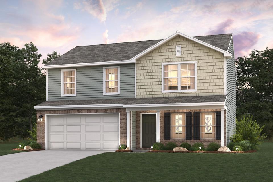 A house with a garage.