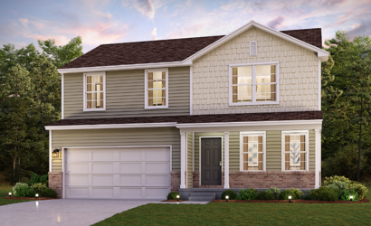 A house with a garage.