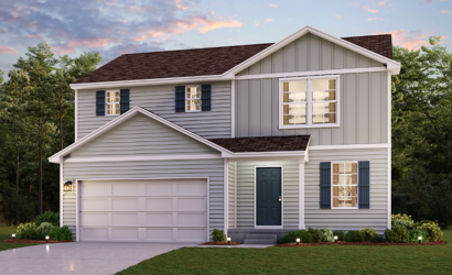 A house with a garage.