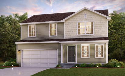 A house with a garage.