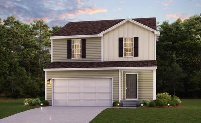 A house with a garage.